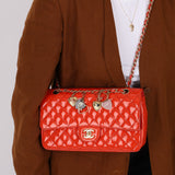 Limited Edition Chanel 2009 Patent Valentine Charms Classic Flap