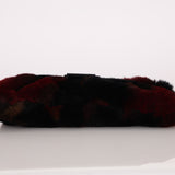 Rare Fendi 2010 Rabbit Fur Baguette Crossbody Bag