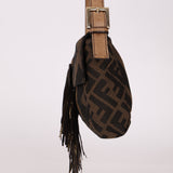 Fendi XL Mix Zucca Fringe Baguette