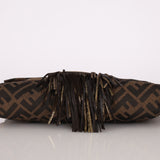 Fendi XL Mix Zucca Fringe Baguette