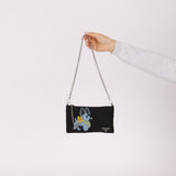 Prada Nylon French Bulldog Chain Pochette