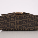 Rare Fendi Zucca Zip Mamma Baguette GHW