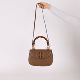 Gucci Vintage 1947 Bamboo Turnlock Top Handle with Strap