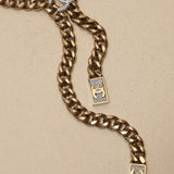 Chanel 2021 Crystal Curb Chain Necklace