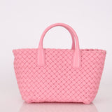 Bottega Veneta 2022 Intrecciato Mini Cabat Pink Tote