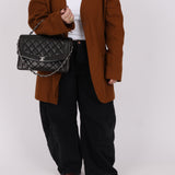 Rare Chanel 1996 Lambskin Large Diana SHW
