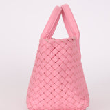 Bottega Veneta 2022 Intrecciato Mini Cabat Pink Tote