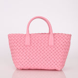 Bottega Veneta 2022 Intrecciato Mini Cabat Pink Tote