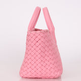 Bottega Veneta 2022 Intrecciato Mini Cabat Pink Tote