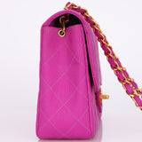 Ultra-Rare Chanel 1994 Magenta Nylon Classic Flap