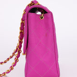 Ultra-Rare Chanel 1994 Magenta Nylon Classic Flap