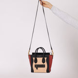 Celine Tri-color Nubuck Nano Luggage Tote