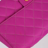 Ultra-Rare Chanel 1994 Magenta Nylon Classic Flap