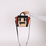 Celine Tri-color Nubuck Nano Luggage Tote