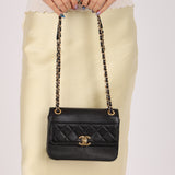 Chanel 2019 Lambskin and Caviar Square Flap