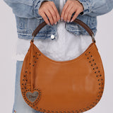 Dior 2007 Wood Whipstitch Cognac Hobo