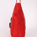 Prada Nylon Valentines Panda Red Tote