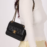 Chanel 2019 Lambskin and Caviar Square Flap