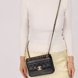Chanel 2019 Lambskin and Caviar Square Flap