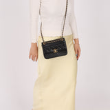 Chanel 2019 Lambskin and Caviar Square Flap