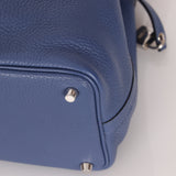 Hermès 2018 Bleu Brighton Capucine Taurillon Clemence and Swift Éclat Picotin Lock 18 PHW