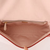 Fendi Zucca Canvas Pink Red Baguette