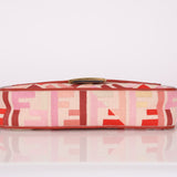 Fendi Zucca Canvas Pink Red Baguette