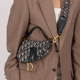 Dior Oblique Mini Saddle w/ Embellished Strap