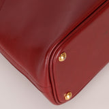 Hermès 1993 Rouge H Box Bolide 27 GHW