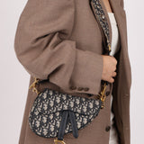 Dior Oblique Mini Saddle w/ Embellished Strap