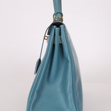 Hermès 2005 Bleu Jean Epsom Retourne Kelly 32 GHW