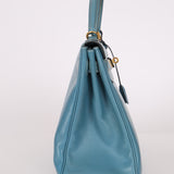 Hermès 2005 Bleu Jean Epsom Retourne Kelly 32 GHW