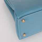 Hermès 2005 Bleu Jean Epsom Retourne Kelly 32 GHW