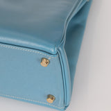Hermès 2005 Bleu Jean Epsom Retourne Kelly 32 GHW