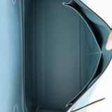 Hermès 2005 Bleu Jean Epsom Retourne Kelly 32 GHW