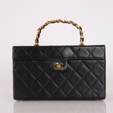 Ultra-Rare Chanel 1992 Lambskin Beauty Train Trunk Vanity Case 24K GP
