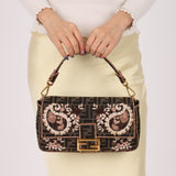 Fendi Zucca Paisley Embroidered Baguette