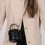 Rare Chanel Lambskin Double-Sided Top Handle Basket Vanity Crossbody