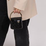 Rare Chanel Lambskin Double-Sided Top Handle Basket Vanity Crossbody