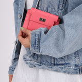 Hermès 2020 Rose Azalee Chevre Mysore Kelly Pocket Compact Wallet PHW