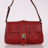 Gucci Leather Red Heart Locket Pochette