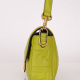 Fendi Lime Zucca 1974 Embossed Baguette