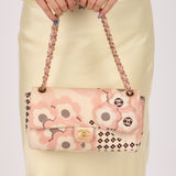 Rare Chanel 2005 Satin Camellia Classic Flap