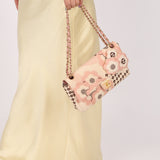 Rare Chanel 2005 Satin Camellia Classic Flap
