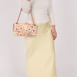 Rare Chanel 2005 Satin Camellia Classic Flap