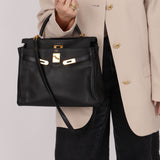Hermès 2009 Noir Swift Kelly 32 GHW