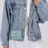 Chanel 2021 19 Denim Card Holder on Chain
