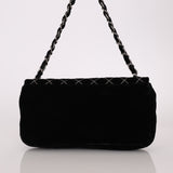 Ultra-Rare Runway Chanel 2004 Velvet East West Chain Stitch Single Flap