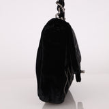 Ultra-Rare Runway Chanel 2004 Velvet East West Chain Stitch Single Flap