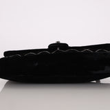 Ultra-Rare Runway Chanel 2004 Velvet East West Chain Stitch Single Flap